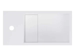 Cheap Witte Hangende Wastafel Van Solid Surface Met Nis - Kraan Links - 40 Cm - Pumori Muurkast Badkamer