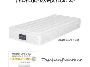 Clearance 90 X 200 Cm Matras Met 7-Zone Pocketveren En Hr-Foam, 25 Cm Dik - Merax Latex Matras