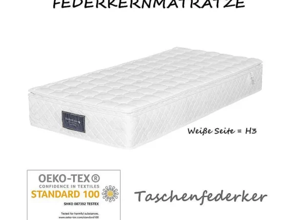 Clearance 90 X 200 Cm Matras Met 7-Zone Pocketveren En Hr-Foam, 25 Cm Dik - Merax Latex Matras