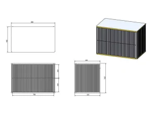 Cheap Zwevend, Geribbeld Badkamermeubel Met Goudkleurige Randen En Opzetwastafel - Wit - 80 Cm - Keliza Badkamermeubel Met Enkele Wastafel